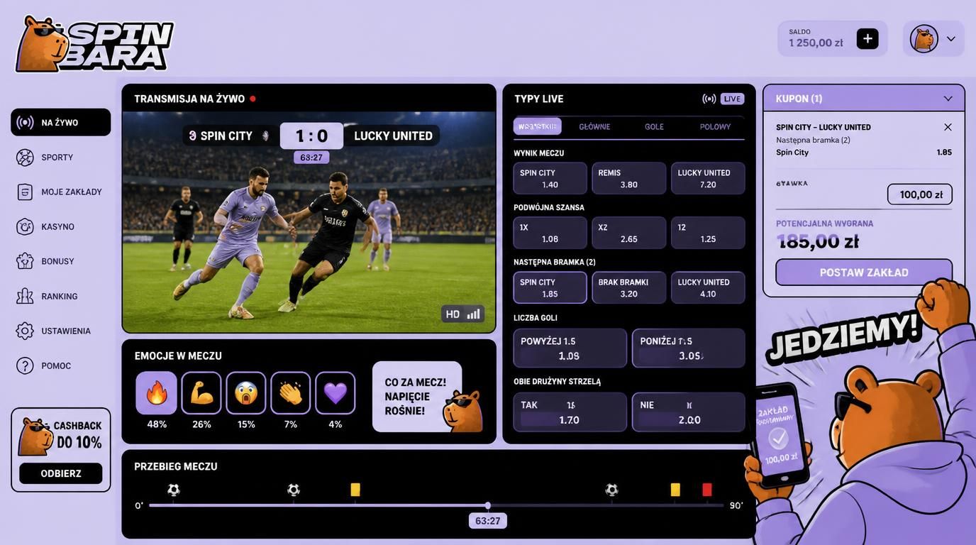 live betting z ekranem meczu i typami na żywo